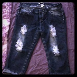 Distressed jeans